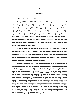 Luận văn Đào tạo, bồi dưỡng công chức trong nền kinh tế thị trường ở nước ta (qua thực tiễn ở thành phố Hà Nội)