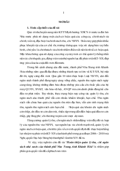 Luận văn Hoàn thiện quản lý thu, chi ngân sách nhà nước của thành phố Nha Trang, tỉnh Khánh Hòa