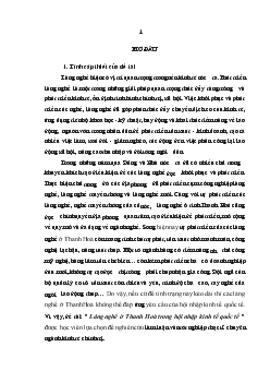 Luận văn Làng nghề ở Thanh Hoá trong hội nhập kinh tế quốc tế