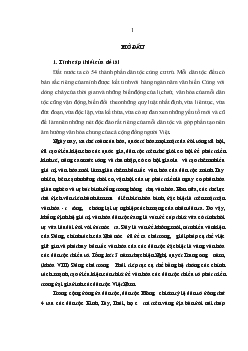 Luận văn Nhân tố chru quan với việc giữ gín, phát huy bản sắc văn hóa dân tộc Mường tỉnh Phú Thọ hiện nay