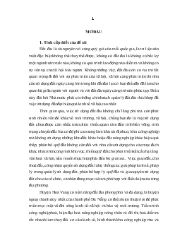 Luận văn Thực thi quyền sử dụng đất ở Huyện Hòa Vang thành phố Đà Nẵng
