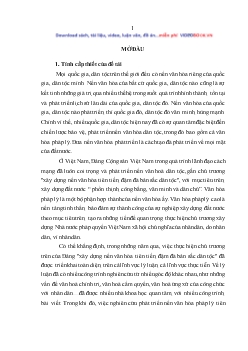 Luận văn Vận dụng truyền thống văn hóa pháp lý Việt Nam trong xây dựng văn hóa pháp lý hiện nay