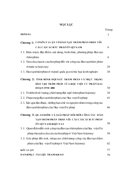 Luận văn Đào tạo thẩm phán của Học viện Tư pháp theo yêu cầu cải cách tư pháp ở Việt Nam hiện nay