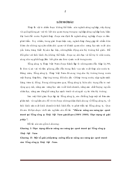 Đề tài Đầu tư nâng cao năng lực cạnh tranh tại Tổng công ty Thép Việt Nam giai đoạn (2004- 2008)- Thực trạng và giải pháp