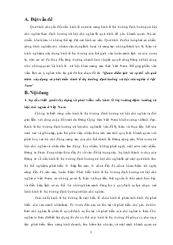 Đề tài Quan điểm lịch sử cụ thể với quá trình xây dựng và phát triển kinh tế thị trường định hướng xã hội chủ nghĩa ở Việt Nam