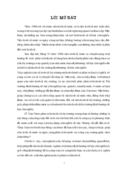 Đề tài Sự hình thành phát triển kinh tế thị trường theo định hướng xã hội chủ nghĩa ở Việt Nam