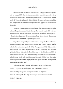 Đề tài Thực trạng kiểm soát nguồn vốn đầu tư trực tiếp nước ngoài tại Việt Nam