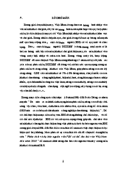 Đề án Phân tích và dự báo nguồn vốn FDI có thể thu hút vào Việt Nam đến năm 2010