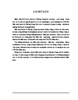 Báo cáo Hoạt động sản xuất kinh doanh của Nhà máy thuốc lá Thăng Long
