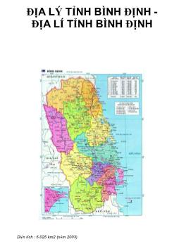 Địa lý tỉnh Bình Định