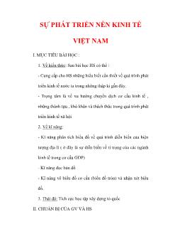 Giáo án địa lý lớp 9 - Bài :sự phát triển nền kinh tế Việt Nam