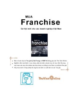 Cuốn sách Mua franchise- Cơ hội cho các doanh nghiệp Việt Nam