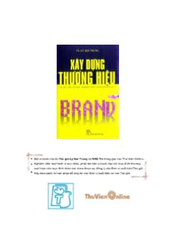 Cuốn sách Xây dựng thương hiệu Brand