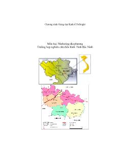 Marketing địa phương Trường hợp nghiên cứu điển hình: Tỉnh Bắc Ninh