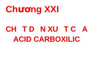 Chất dẫn xuất của Acid Carboxilic