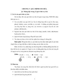 Hóa lý - Chương 5: Quá trình oxy hóa