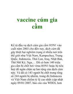 Vaccine cúm gia cầm