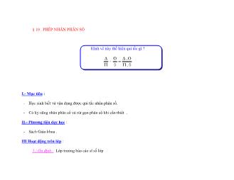 Bài giảng toán học -Bài 10:phép nhân phân số