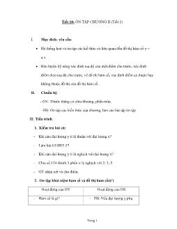Bài giảng toán học -Tiết 18:ÔN TẬP CHƯƠNG II (Tiết 2)