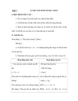 Bài giảng toán học -Tiết 7: luyện tập hàm số bậc nhất
