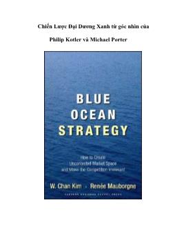 Chiến Lược Đại Dương Xanh từgóc nhìn của Philip Kotler và Michael Porter