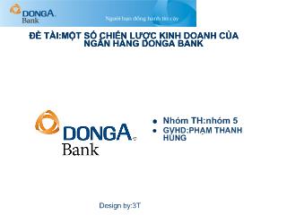 Đề tài : một số chiến lược kinh doanh của ngân hàng donga bank