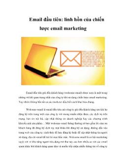 Email đầu tiên: linh hồn của chiến lược email marketing