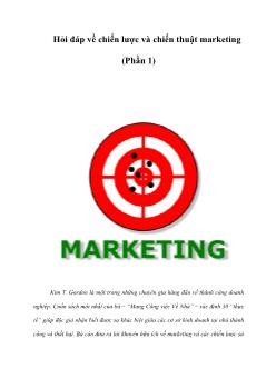 Hỏi đáp về chiến lược và chiến thuật marketing (Phần 1)