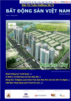 Bản tin tuần vietrees số 74 bất động sản Việt Nam