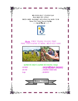 Đề tài Tiểu luận bài : thực trạng và giải pháp phát triển kinh tế nông hộ ở Việt Nam