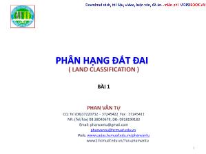 Phân hạng đất đai ( land classification )