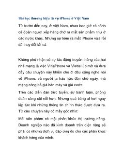Bài học thương hiệu từ vụ iPhone ở Việt Nam