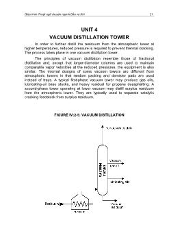 Giáo trình Thuật ngữ chuyên ngành Dầu và Khí - Unit 4: Vacuum Distillation Tower