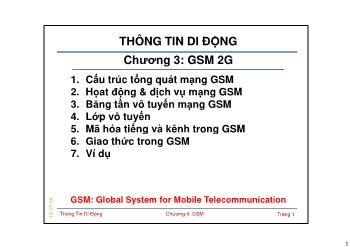 Thông tin di động - Chương 3: GSM 2G