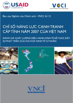 Chỉ số năng lực cạnh tranh cấp tỉnh của Việt Nam năm 2007