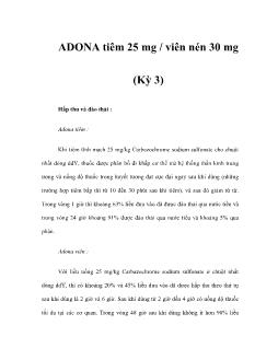 ADONA tiêm 25 mg / viên nén 30 mg