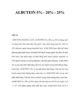 Albutein 5% -20% -25%