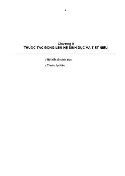 Bài giảng Thuốc tác động lên hệ sinh dục và tiết niệu