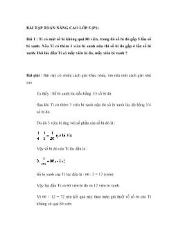 Bài tập toán nâng cao lớp 5 (phần 1)