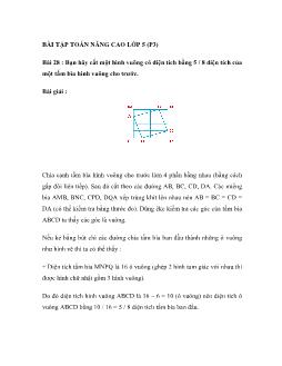 Bài tập toán nâng cao lớp 5 (phần 3)