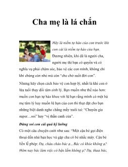 Cha mẹ là lá chắn