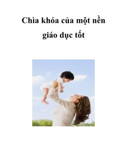 Chìa khóa của một nền giáo dục tốt