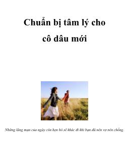 Chuẩn bị tâm lý cho cô dâu mới