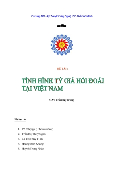 Chuyên đề Thực tập - Tình hình tỷ giá hối đoái ở Việt Nam