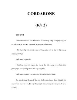 Cordarone (kỳ 2)