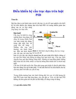 Điều khiển hệ cầu trục dựa trên luật PID