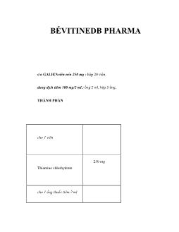 Dược học Bévitinedb pharma