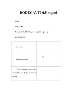 Dược học Dodécavit 0,5 mg/ml