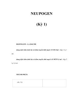 Dược học Neupogen