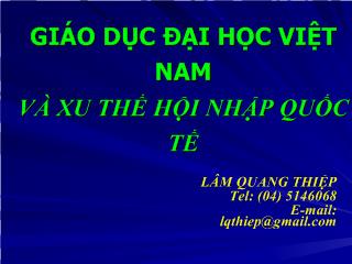 Giáo dục đại học Việt Nam và xu thế hội nhập quốc tế